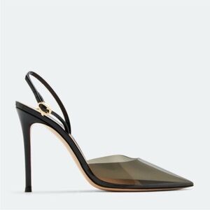 Gianvito Rossi Black Patent Slingback heel